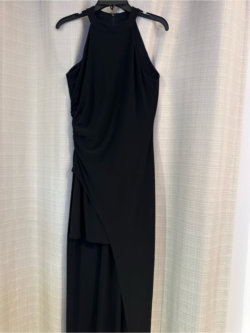 Laundry By Shelli Segal Black halter neck Asymmetric High-Low Maxi dress 6 - Picture 7 of 16
